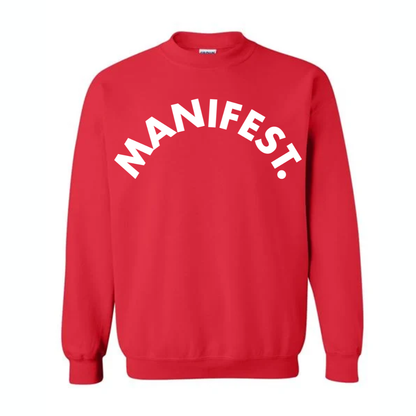 RED MANIFEST ARCH SWEATSHIRT